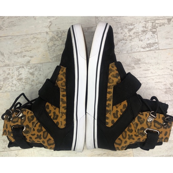 Vlado Black Gold Leopard Print High Top Atlas 2 - Picture 5 of 8